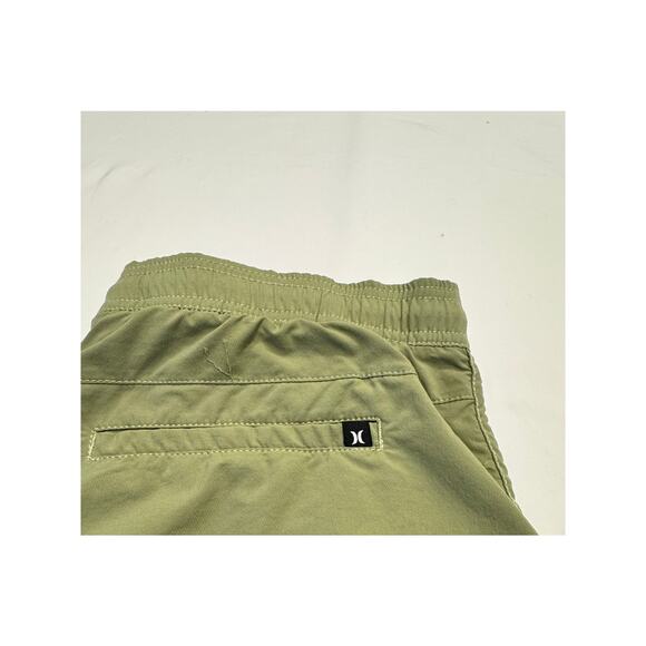 Hurley x Nike Dri-Fit One Only Volley Walkshorts M Khaki Green Drawstring Pocket - Picture 10 of 10